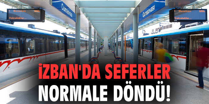 İZBAN Seferleri Normale Döndü: Ağaç Kaldırıldı!