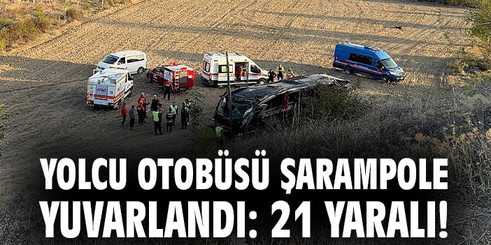 Otobüs Şarampole Yuvarlandı: 21 Yaralı!