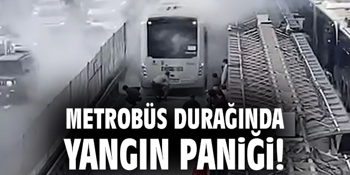 Sefaköy Metrobüs Durağında Yangın Paniği!