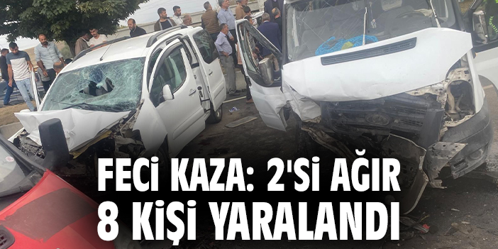 Kafa Kafa Çarpışma: 8 Yaralı, Yol Tehlikesi Devam Ediyor!