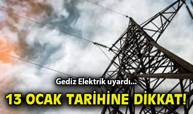 İzmir’de 13 Ocak’ta Uzun Süreli Elektrik Kesintisi!