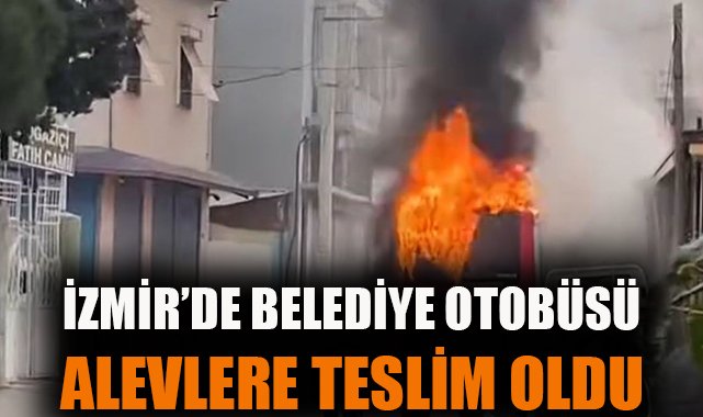 Otobüste Yangın Panik Yarattı, Cadde Kapandı!