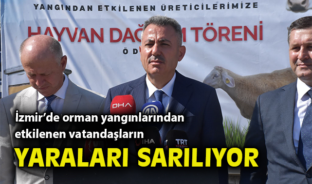 Ödemiş’te Yangın Sonrası Destek Töreni Gerçekleşti