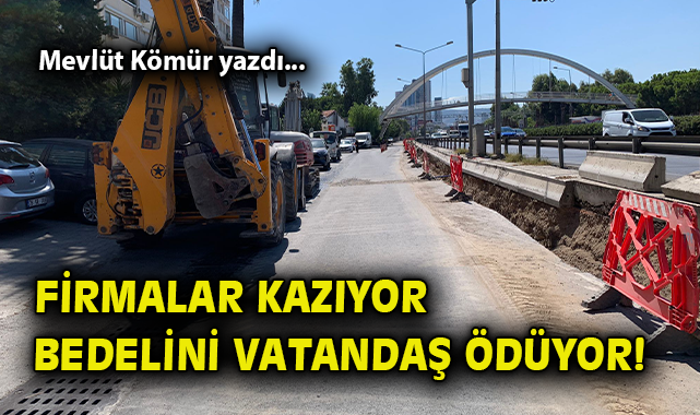 İzmir’de Yüksek Tehlike: Yolları Kazarak Gidiyorlar!