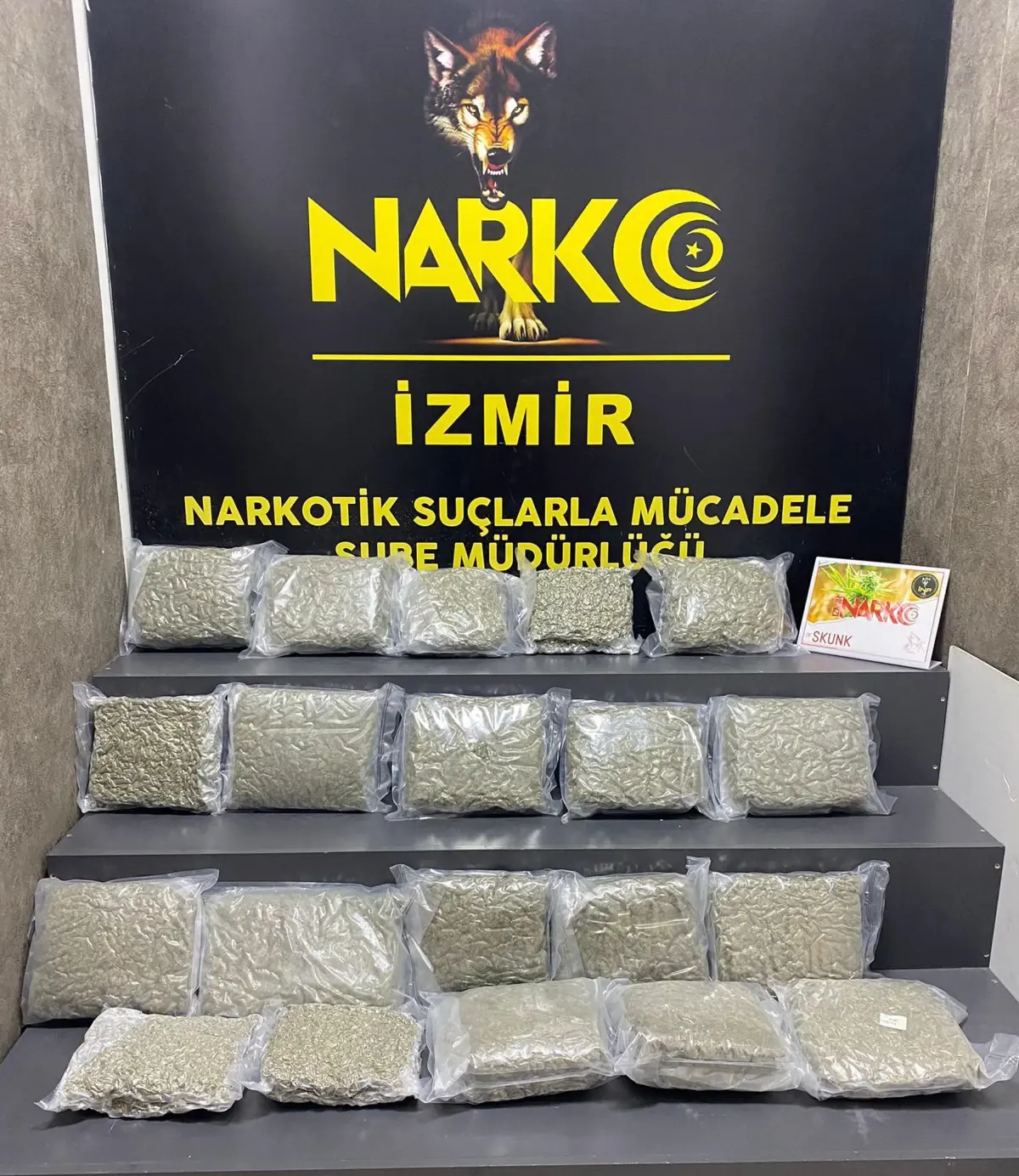İzmir’de 21 kg Skunk Ele Geçirildi, 1 Tutuklama!
