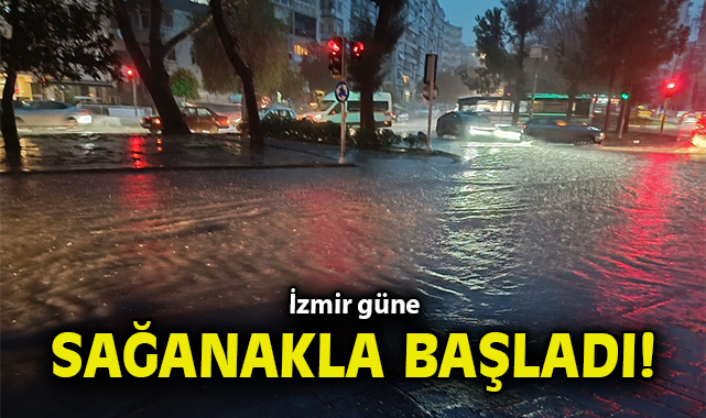 İzmir’de Sağanak Yağış Tıkanıklıklara Neden Oldu