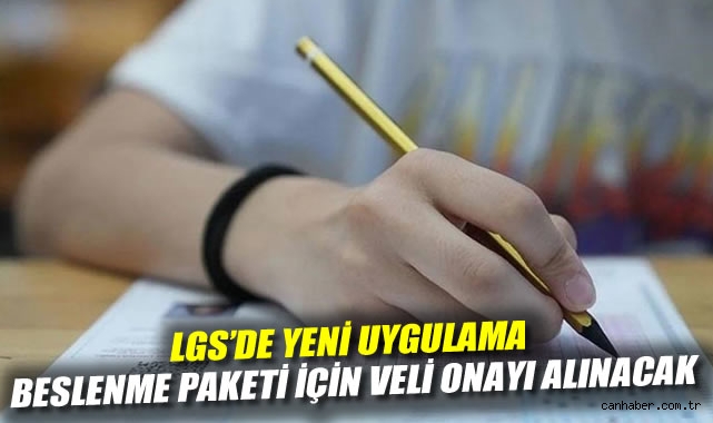 Öğrencilere LGS’de Beslenme Paketi Uygulaması!
