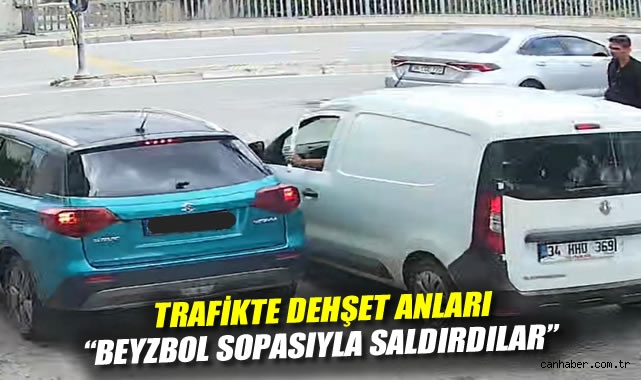 Trafikte Beyzbol Sopalarıyla Saldırı Dehşeti!