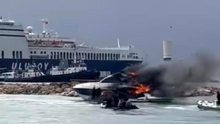 Çeşme’de Motoryatta Çıkan Yangın Paniğe Neden Oldu!