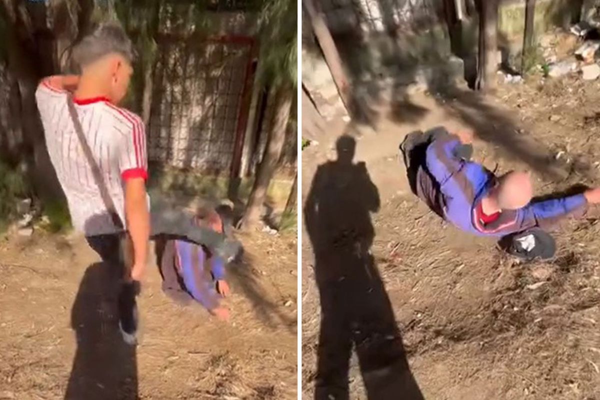 Gençlerden Yaşlı Adama Tekmeli Saldırı!